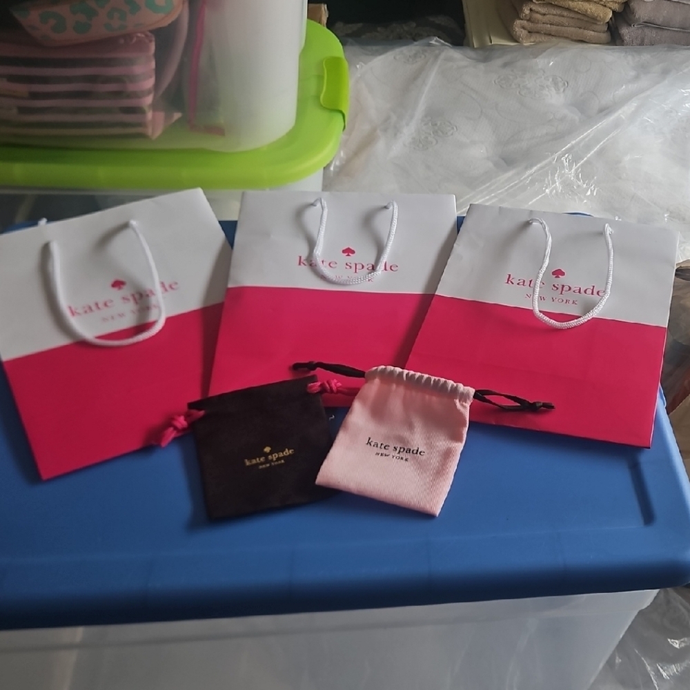 Kate Spade Pink and White Bags Set